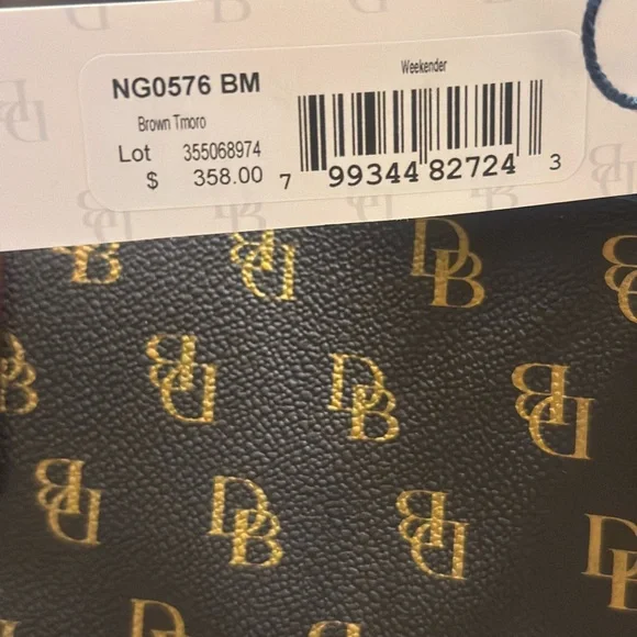 NWT Dooney and Bourke Brown Tmoro Gretta Weekender Bag - Picture 3 of 8